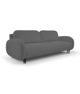 Sofa SOFT z funkcja spania i pojemnikiem CIEMNY SZARY RUN AGAIN 90