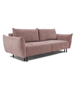Sofa ADEL z funkcja spania i pojemnikiem BRUDNY RÓŻ OVER THE HORIZON 64