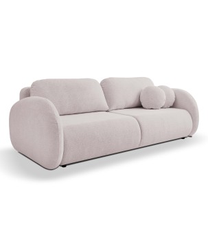 Sofa LOOP z funkcja spania i pojemnikiem PUDROWY RÓŻ RAVEN 91