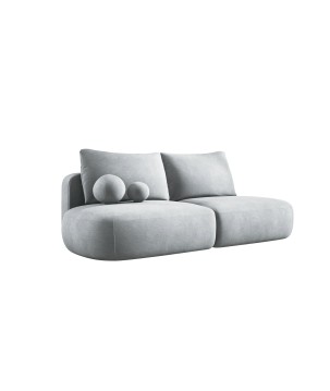 Sofa BABU z funkcja spania i pojemnikiem SREBRNY CLOUD 81