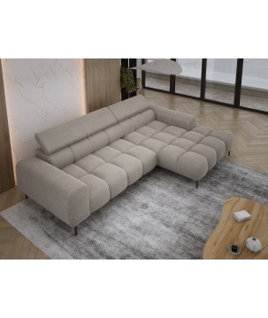 Narożnik PLAZA MINI wolnostojący Prawostronny w tkaninie Promocyjnej APHRODITE 04 WERSAL