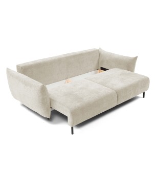 Sofa ADEL z funkcja spania i pojemnikiem ECRU OVER THE HORIZON 03
