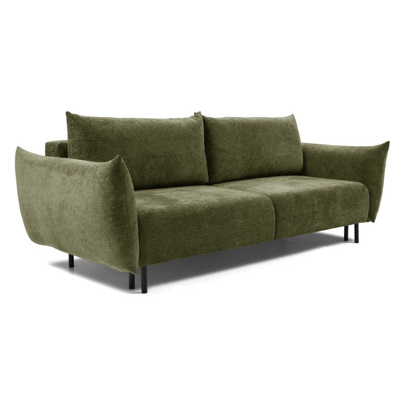 Sofa ADEL z funkcja spania i pojemnikiem OLIWKOWY OVER THE HORIZON 38