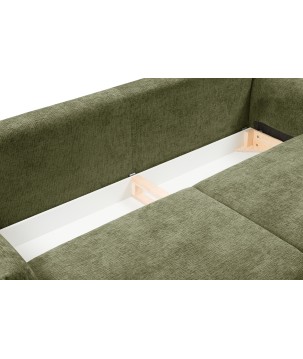 Sofa ADEL z funkcja spania i pojemnikiem OLIWKOWY OVER THE HORIZON 38