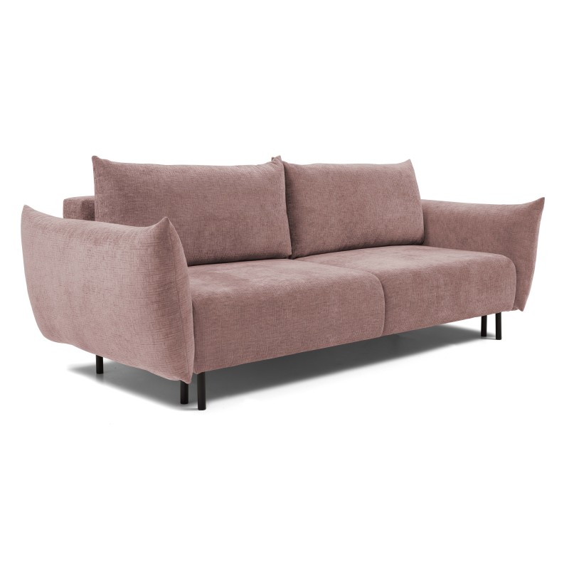 Sofa ADEL z funkcja spania i pojemnikiem BRUDNY RÓŻ OVER THE HORIZON 64