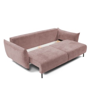 Sofa ADEL z funkcja spania i pojemnikiem BRUDNY RÓŻ OVER THE HORIZON 64