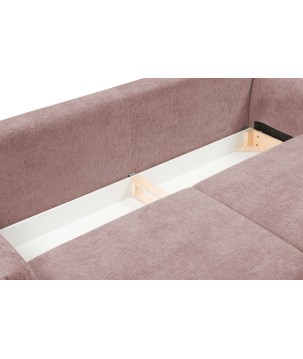 Sofa ADEL z funkcja spania i pojemnikiem BRUDNY RÓŻ OVER THE HORIZON 64