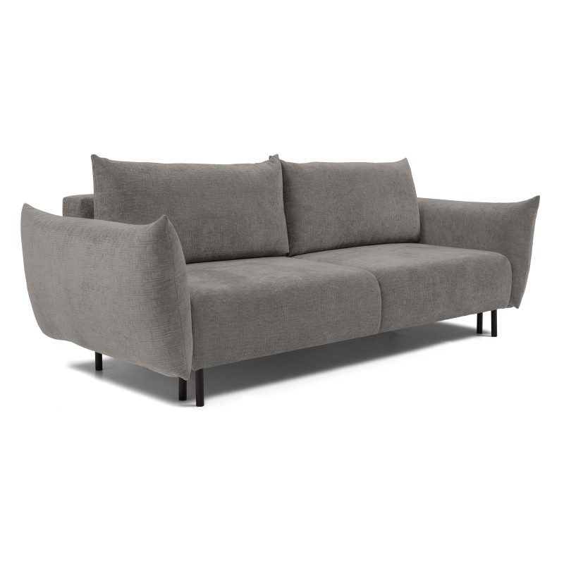Sofa ADEL z funkcja spania i pojemnikiem JASNY GRAFIT OVER THE HORIZON 90