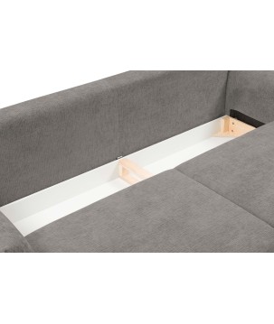 Sofa ADEL z funkcja spania i pojemnikiem JASNY GRAFIT OVER THE HORIZON 90