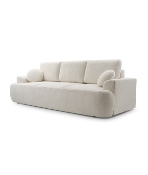 Sofa VELO z funkcja spania i pojemnikiem BIAŁY CORAL 65