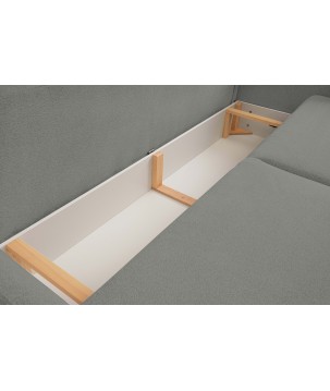 Sofa LOOP z funkcja spania i pojemnikiem CIEMNY SZARY RAVEN 07