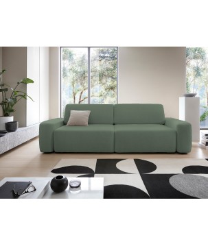 Sofa BOULI z funkcja spania i pojemnikiem ZIELONY RAVEN 77
