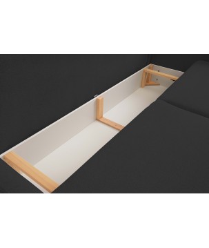 Sofa LOOP z funkcja spania i pojemnikiem CZARNY RAVEN 18