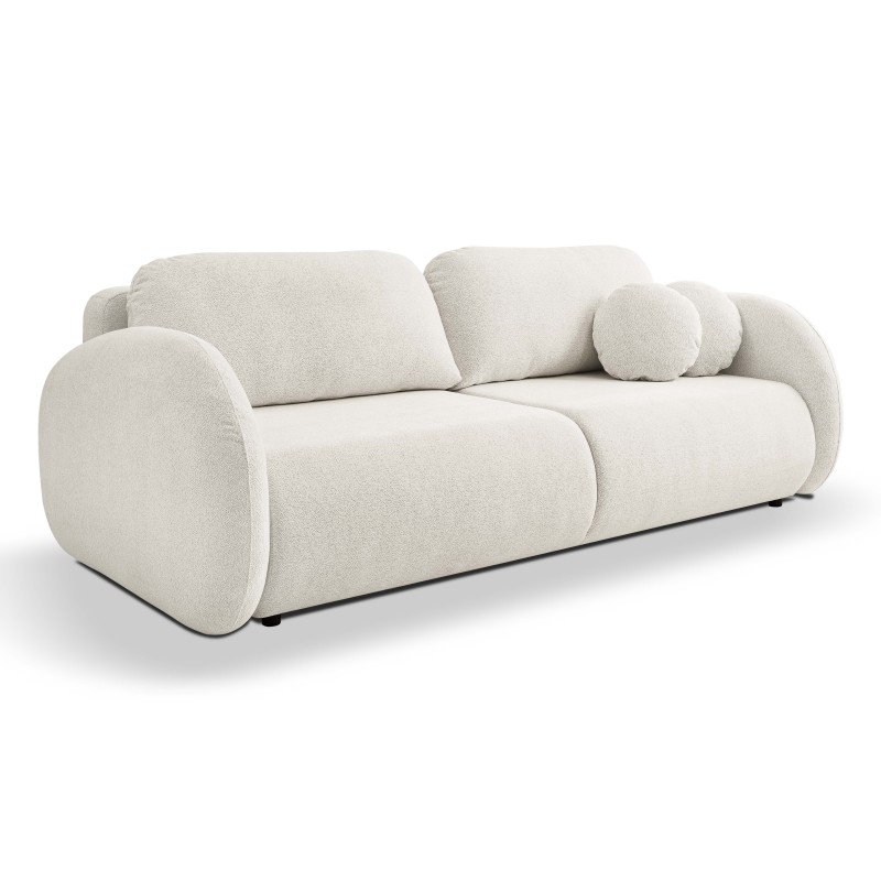 Sofa LOOP z funkcja spania i pojemnikiem BRUDNA BIEL RAVEN 22