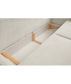 Sofa LOOP z funkcja spania i pojemnikiem BRUDNA BIEL RAVEN 22