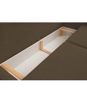 Sofa LOOP z funkcja spania i pojemnikiem BRĄZOWY RAVEN 45