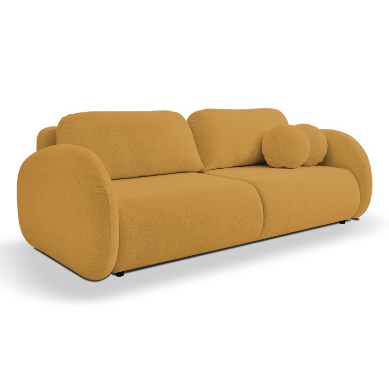 Sofa LOOP z funkcja spania i pojemnikiem ZŁOTY RAVEN 66