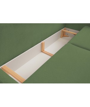 Sofa LOOP z funkcja spania i pojemnikiem ZIELONY RAVEN 77