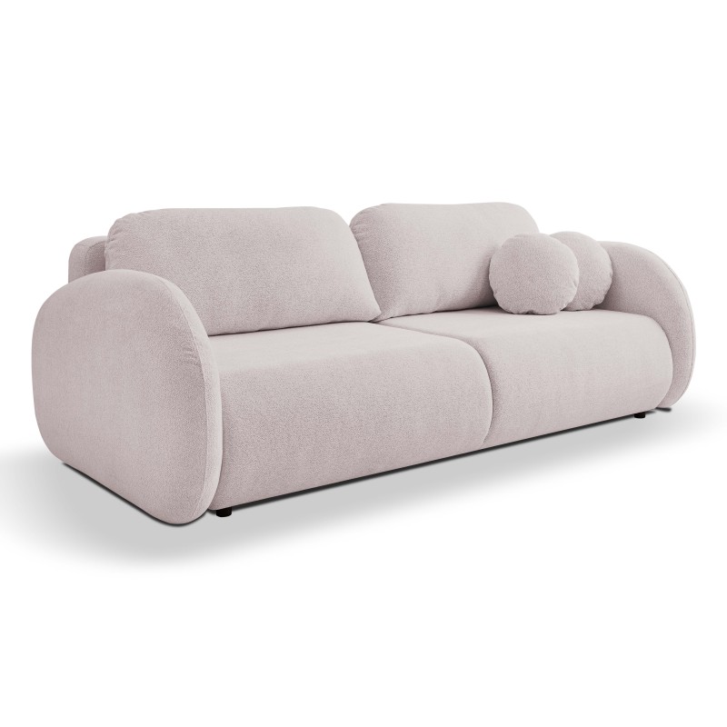 Sofa LOOP z funkcja spania i pojemnikiem PUDROWY RÓŻ RAVEN 91
