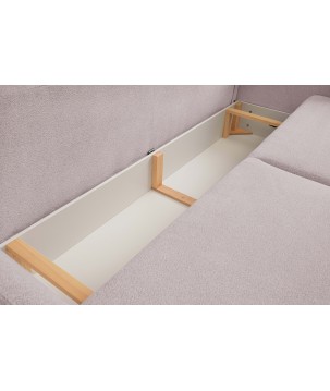 Sofa LOOP z funkcja spania i pojemnikiem PUDROWY RÓŻ RAVEN 91