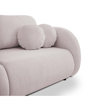 Sofa LOOP z funkcja spania i pojemnikiem PUDROWY RÓŻ RAVEN 91