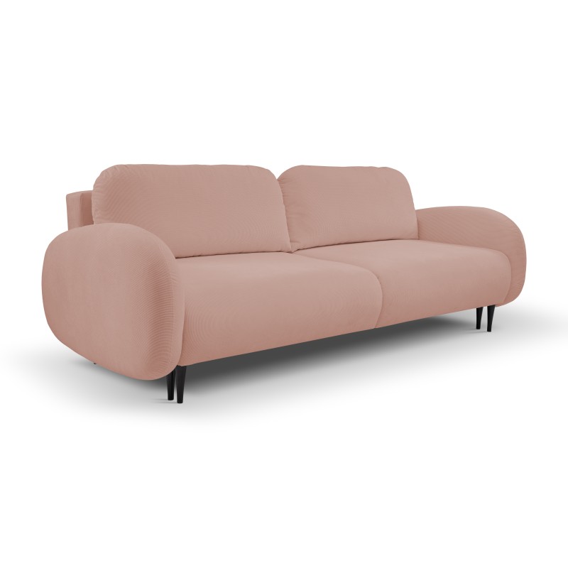 Sofa SOFT z funkcja spania i pojemnikiem PUDROWY RÓŻ RUN AGAIN 61