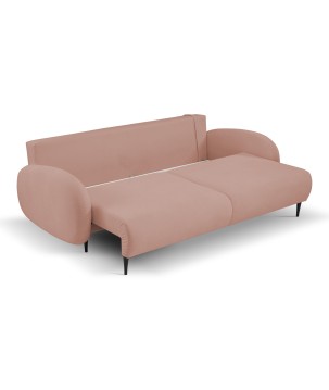 Sofa SOFT z funkcja spania i pojemnikiem PUDROWY RÓŻ RUN AGAIN 61