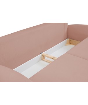 Sofa SOFT z funkcja spania i pojemnikiem PUDROWY RÓŻ RUN AGAIN 61