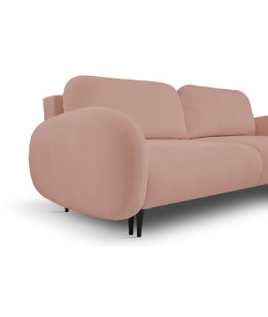 Sofa SOFT z funkcja spania i pojemnikiem PUDROWY RÓŻ RUN AGAIN 61