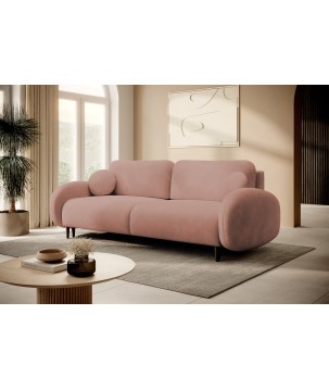 Sofa SOFT z funkcja spania i pojemnikiem PUDROWY RÓŻ RUN AGAIN 61