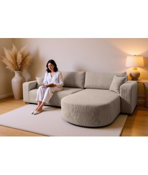 Narożnik BIS XL Prawostronny z funkcją spania POSO 02 DomoHome