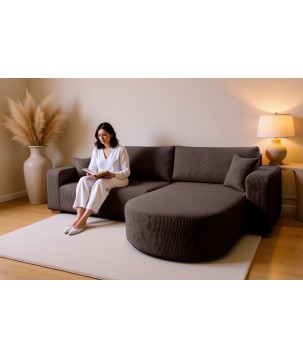 Narożnik BIS XL Prawostronny z funkcją spania POSO 06 DomoHome