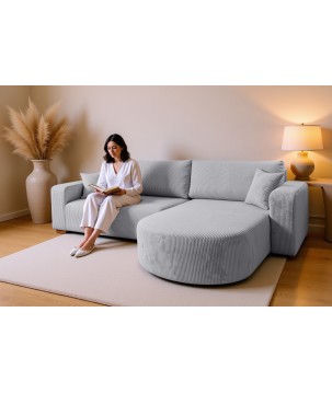 Narożnik BIS XL Prawostronny z funkcją spania POSO 110 DomoHome