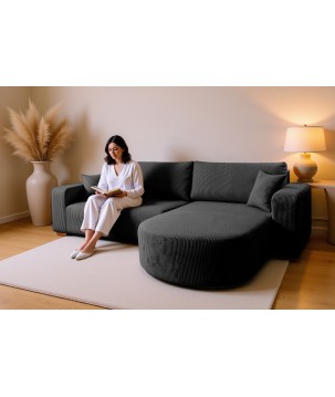 Narożnik BIS XL Prawostronny z funkcją spania POSO 135 DomoHome