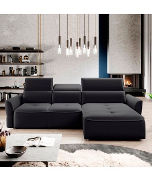 Narożnik MURILLO S Mini Prawostronny z elektryczną regulacją siedziska w tkaninie VOGUE 18 WERSAL