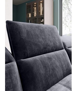 Narożnik COLOMBO XL z elektryczną regulacją siedziska Prawostronny w tkaninie PALLADIUM 19 WERSAL