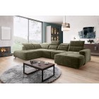 Narożnik COLOMBO XL Lewostronny z elektryczną regulacją siedziska w tkaninie PALLADIUM 10 WERSAL