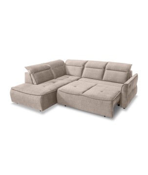 Narożnik MURILLO L z elektryczną regulacją siedziska Lewostronny w tkaninie VOGUE 01 WERSAL