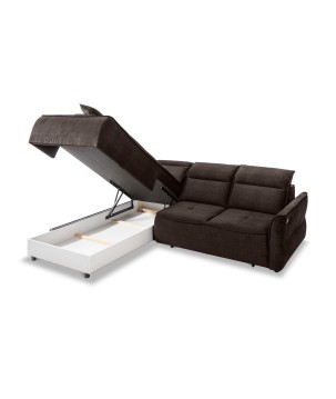 Narożnik MURILLO L z elektryczną regulacją siedziska Lewostronny w tkaninie VOGUE 06 WERSAL