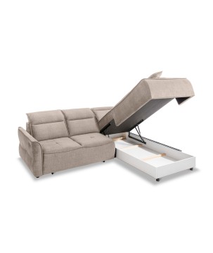 Narożnik MURILLO L z elektryczną regulacją siedziska Prawostronny w tkaninie VOGUE 01 WERSAL