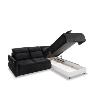 Narożnik MURILLO L z elektryczną regulacją siedziska Prawostronny w tkaninie VOGUE 18 WERSAL