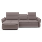 Narożnik MURILLO S Mini z elektryczną regulacją siedziska Lewostronny w tkaninie VOGUE 04 WERSAL