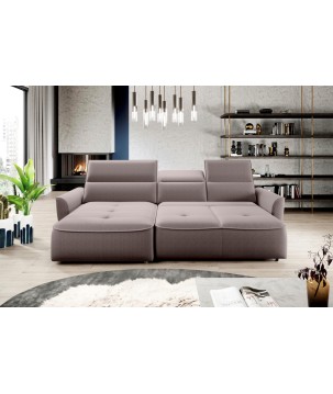 Narożnik MURILLO S Mini z elektryczną regulacją siedziska Lewostronny w tkaninie VOGUE 04 WERSAL