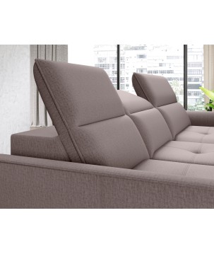 Narożnik MURILLO S Mini z elektryczną regulacją siedziska Lewostronny w tkaninie VOGUE 04 WERSAL