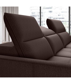 Narożnik MURILLO S Mini z elektryczną regulacją siedziska Lewostronny w tkaninie VOGUE 06 WERSAL