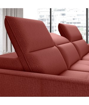 Narożnik MURILLO S Mini z elektryczną regulacją siedziska Lewostronny w tkaninie VOGUE 08 WERSAL