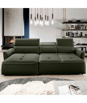 Narożnik MURILLO S Mini z elektryczną regulacją siedziska Lewostronny w tkaninie VOGUE 11 WERSAL