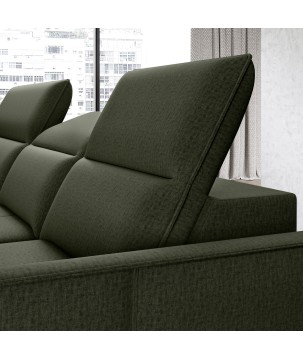 Narożnik MURILLO S Mini z elektryczną regulacją siedziska Lewostronny w tkaninie VOGUE 11 WERSAL