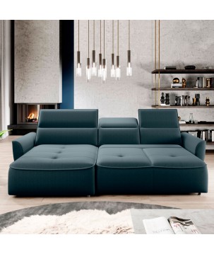 Narożnik MURILLO S Mini z elektryczną regulacją siedziska Lewostronny w tkaninie VOGUE 12 WERSAL