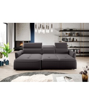 Narożnik MURILLO S Mini z elektryczną regulacją siedziska Lewostronny w tkaninie VOGUE 15 WERSAL